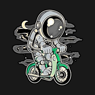 Astronaut Classic Motorbike • Funny And Cool Sci-Fi Cartoon Drawing Design Great For Any Occasion And For Everyone T-Shirt