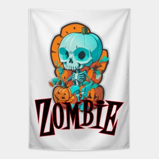 Funny Halloween Skeleton Tapestry