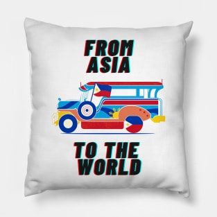 Pinoy Pride Philippine Jeepneys around the World Pillow