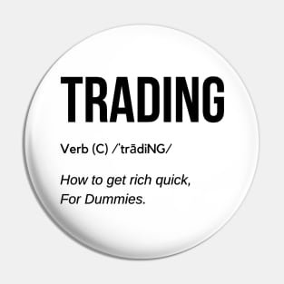 Funny Trading Definition (Black) Pin