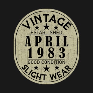 Vintage Established April 1983 - Good Condition Slight Wear T-Shirt