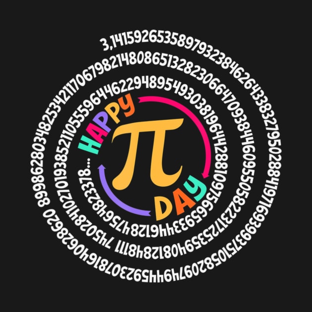 Happy Pi Day 3.14 Mathematic Math Teacher Spiral Pi Day by hony.white