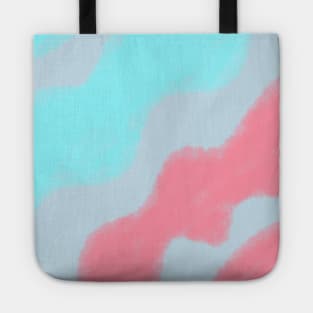 Red blue watercolor abstract art design Tote
