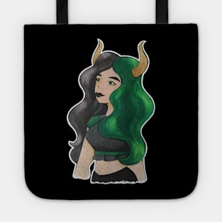 Green-Haired Demon Girl Tote