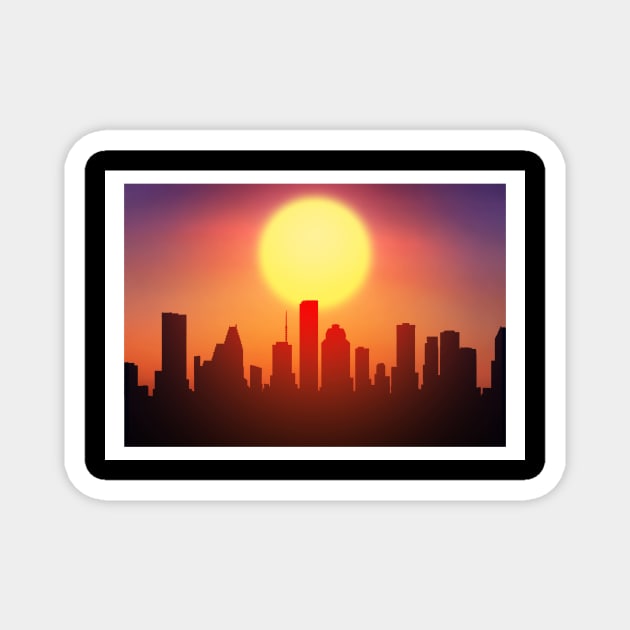 Downtown Sundown Magnet by datjiveturkey