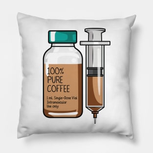 100% Pure Coffee Injection for medical and nursing students, nurses, doctors, and health workers who are coffee lovers Pillow