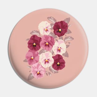 Field of pansies Pin