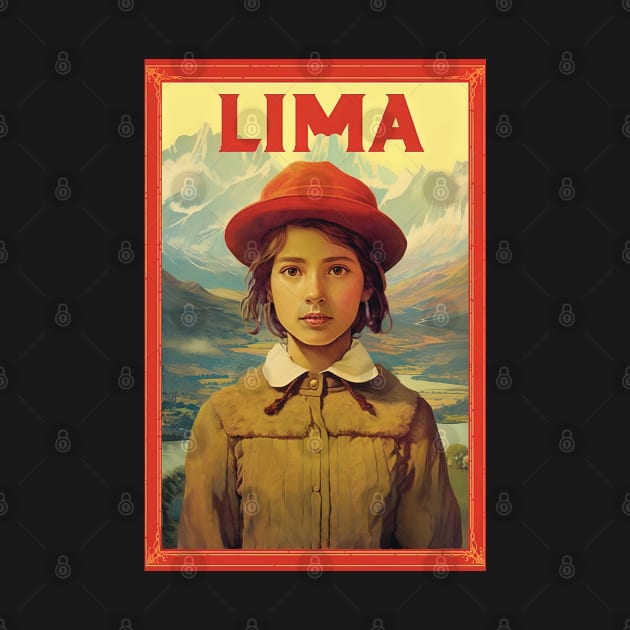 Lima, Peru, Travel Poster by BokeeLee