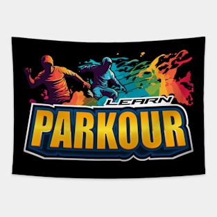 Parkour Learn Parkour Freerunning Extreme Sport Tapestry