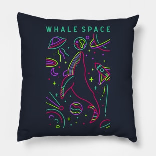 Whale Space Monoline Pillow