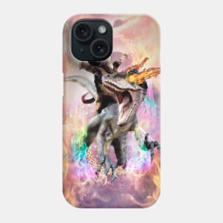 Evil Velociraptor Raptor Fire Dinosaur & Cowboy Space Cat Phone Case