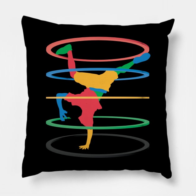 Breakdance Olympics Pillow by TMBTM