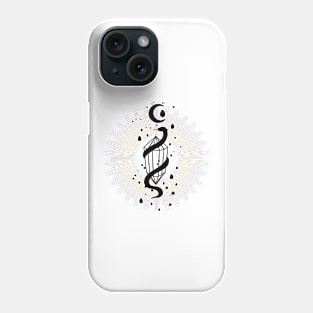 Magical Snake with Crystal under the Moon Phone Case