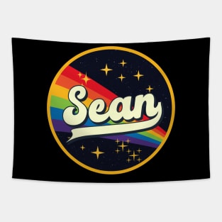 Sean // Rainbow In Space Vintage Style Tapestry