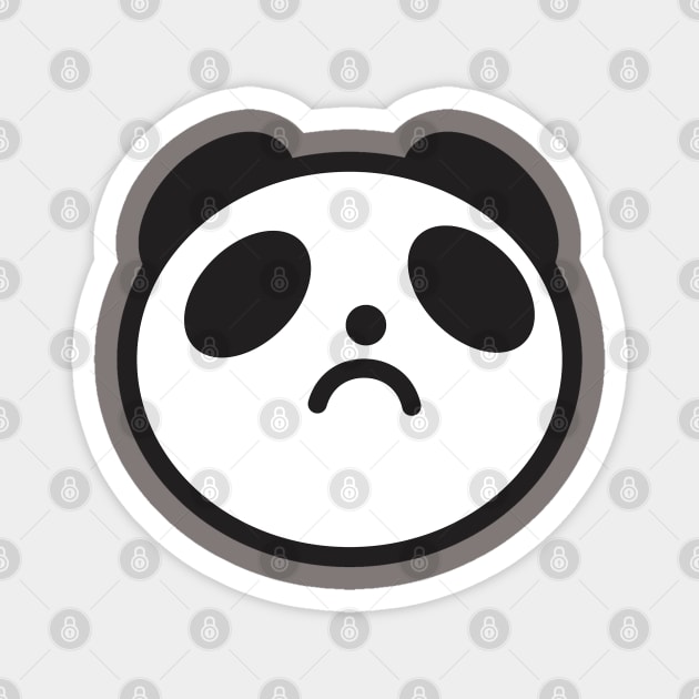 Frowning Panda Magnet by BIBLIOTEECA