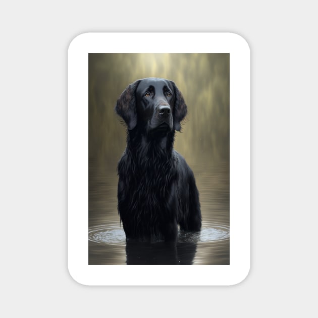 flatcoated retriver "honey" Magnet by TheMadSwede