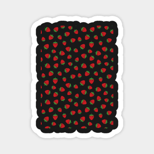 Strawberry Print Pattern Illustration by Hey Visuals Magnet