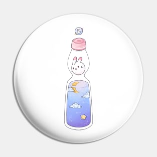 Galaxy bunny ramune Pin