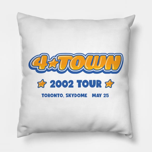 4Town World Tour - Toronto 2002 Concert Tee Pillow by Peebs