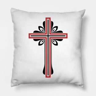 Cross of the Lord and Savior Jesus Christ, a symbol of crucifixion and salvation. Pillow