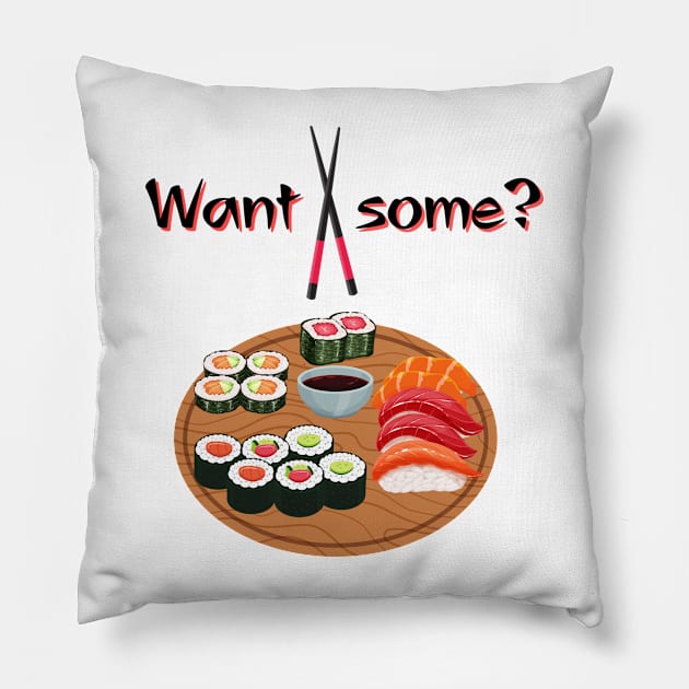 Do You Want Some Sushi Pillow by ElTeko