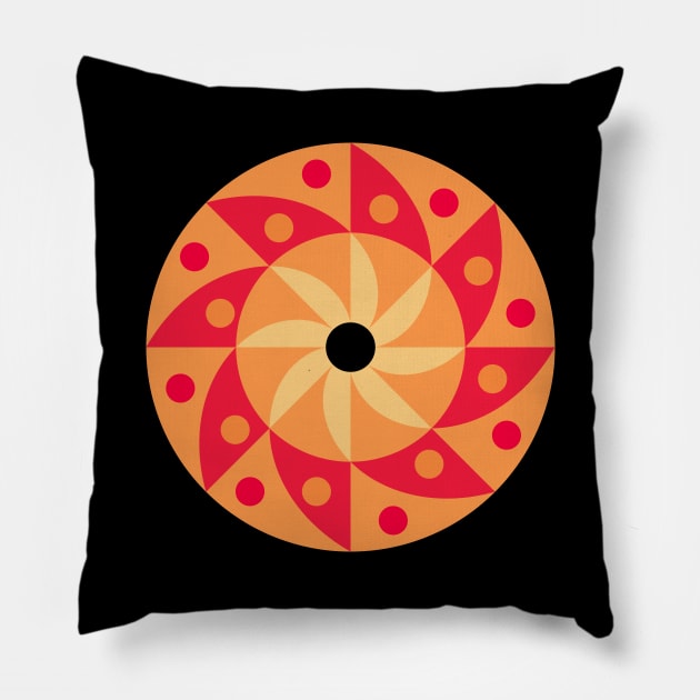 Geometric Flower Pattern Pillow by Heartfeltarts