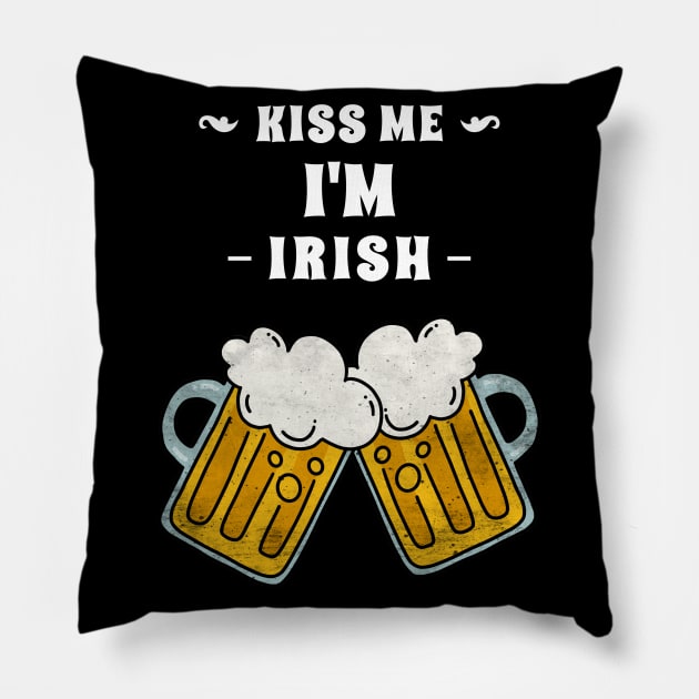 happy st patricks day, Kiss me I'm Irish Pillow by Istanbul