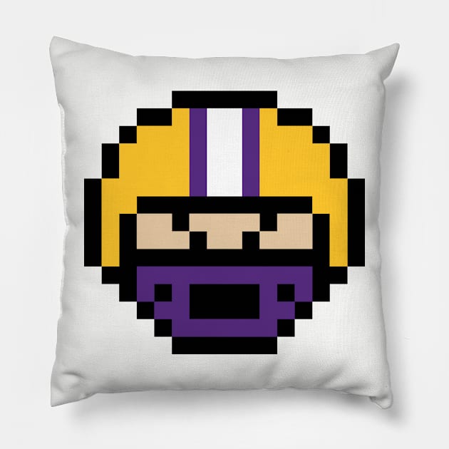 8-Bit Helmet - Louisiana Pillow by The Pixel League