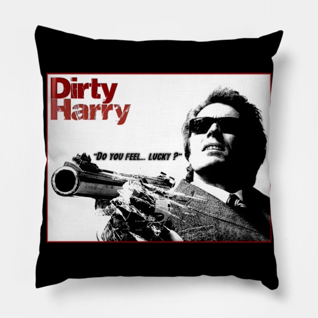 Dirty Harry-08v4___Do you feel... lucky? Pillow by SciFi_Kaiju_Guy