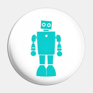 Adorable Robot: A Playful and Modern Artwork to Brighten Your Space Pin