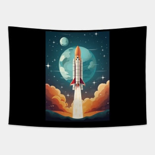 Space Rocket Tapestry