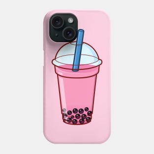 Strawberry Bubble Tea Phone Case