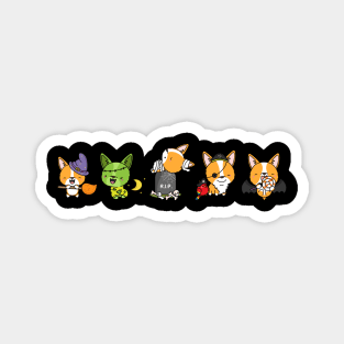 Corgi Halloween Magnet