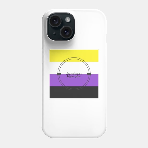 Reproductive Justice Now Nonbinary Flag Phone Case by Ceconner92