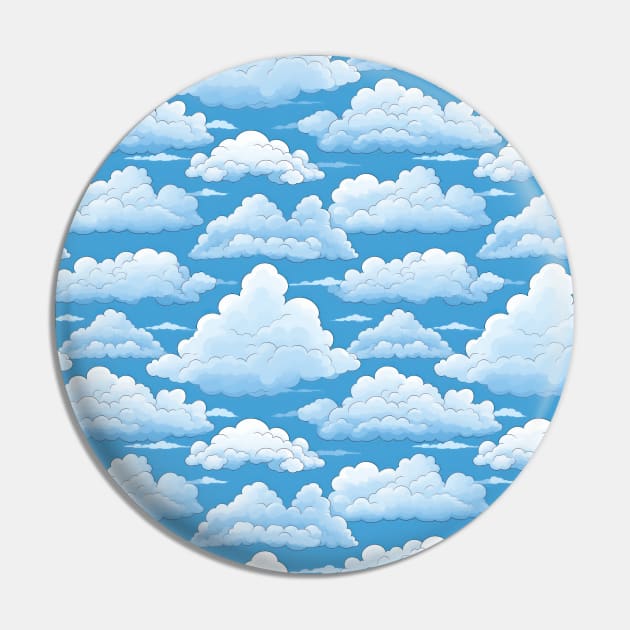 Dreamy Skies: Pastel Cloudscape Pattern Pin by star trek fanart and more
