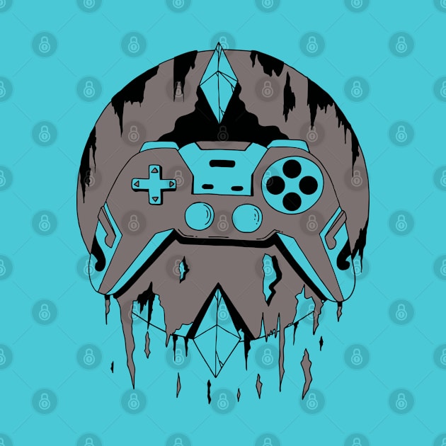Blue Grey Gamer Controller Force by kenallouis