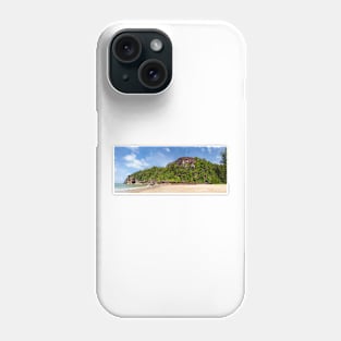 Exotic sand beach and cliffs with forest Phone Case