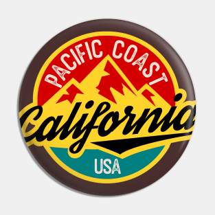 California badge pacific coast Pin