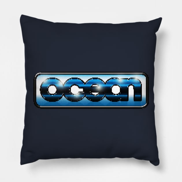 Retro Computer Games Ocean Software Pixellated Pillow by Meta Cortex