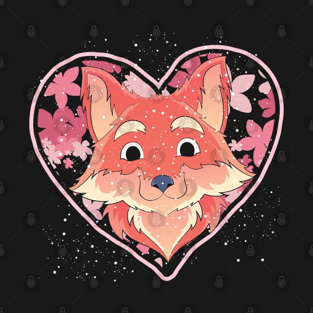 Fox Lover Heart Wildlife Forest Animal Fox by ShirtsShirtsndmoreShirts