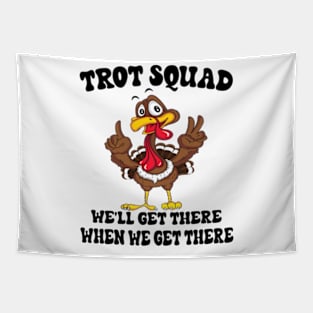 Turkey Trot Squad Funny Thanksgiving Running Costume Thanksgiving Gift Tapestry