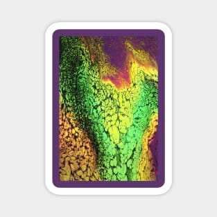 Emerald placer Fluid Art Magnet