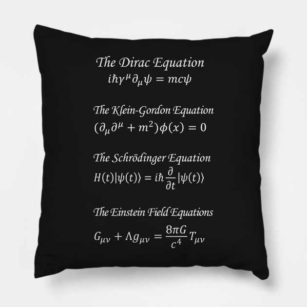 Theoretical Physics Equations Pillow by ScienceCorner