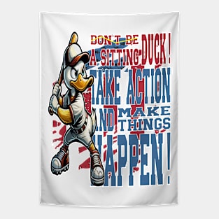 Duck Batter Up Tapestry