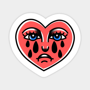 Crying Tattoo Heart Magnet