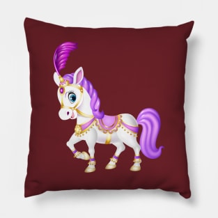 Pink Carousel Horse Pillow