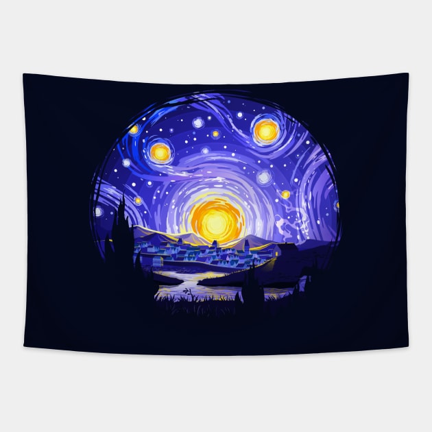 Starry Night Tapestry by Prok_Art