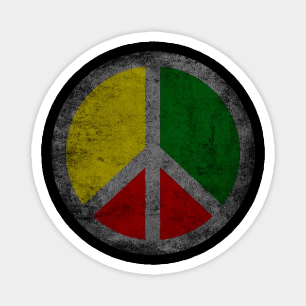Peace Sign African Themed Design for Africa and Peace Lover Gift Magnet by Arteestic