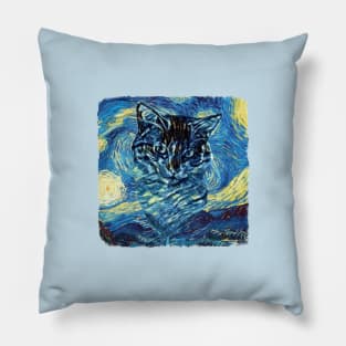 Cat Van Gogh Style Pillow