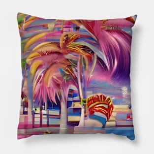 Summer Vibes, colorful Pillow